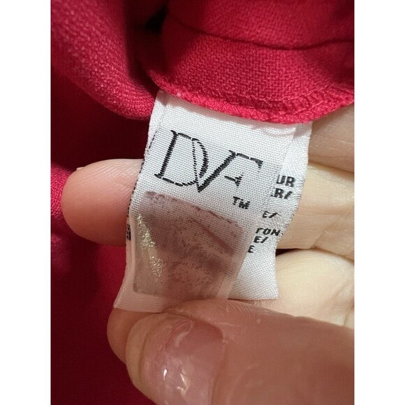 DVF Diane von Furstenburg  Capreena Mini Dress Size 6 Berry Red Sleeveless Shift - Picture 6 of 10